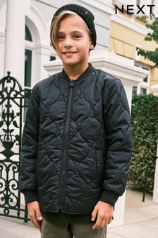Black Quilted Bomber Jacket (3-16yrs) (T89357) | BGN 80 - BGN 109