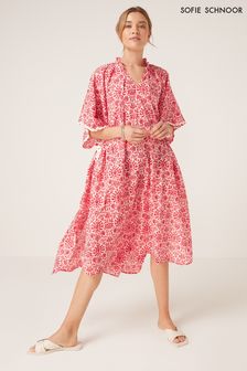 Sofie Schnoor Bedrucktes Kleid mit gepunktetem Foliendesign, Rot (T89413) | 99 €