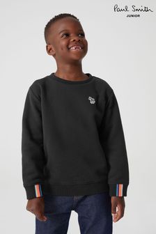 Черный - Свитшот для мальчиков с круглым вырезом и логотипом Paul Smith (T89470) | €79