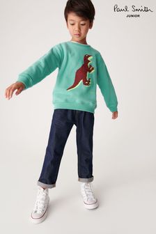 Paul Smith Junior Boys Green 'Dino' Crew Neck Sweatshirt (T89477) | €108