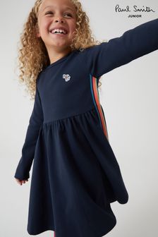 Paul Smith Junior Girls Navy Striped Ponte Dress (T89509) | KRW123,200