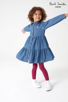 Paul Smith Junior Girls Long Sleeve Chambray Dress (T89513) | €60