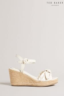 Ted Baker Bryanah Natural Leather Bow Wedged Sandals (T90828) | 168 €