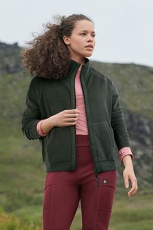 Khaki Green Next Elements Outdoor Zip Through Fleece (T90987) | $55