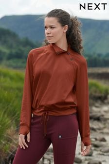 Chocolate Brown Next Elements Popper Neck Outdoors Top (T90989) | €16