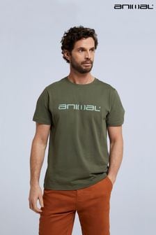 Зеленый - Мужская футболка из органического хлопка Animal Classico (T91098) | €27