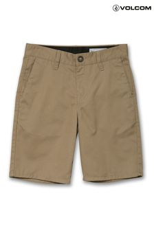 מכנסי צ'ינו קצרים מחויטים בצבע אפור של Volcom (T91211) | ‏186 ₪