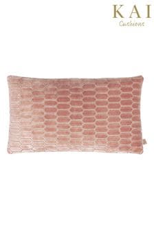 Kai Pink Rialta Geometric Cut Velvet Rectangular Feather Fi Cushion (T91507) | ₪ 95