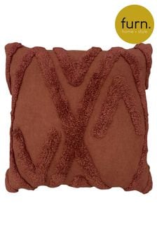 furn. Red Kamjo Cotton Tufted Geometric Cushion (T91618) | 31 €