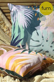 furn. Blush Pink Leafy Water Resistant Outdoor Cushion (T91723) | €30