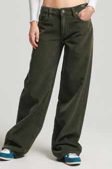 Superdry Green Vintage Baggy Cord Jeans (T91788) | $107