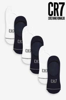CR7 Men's White Liner Socks 6 Pack (T92080) | €25