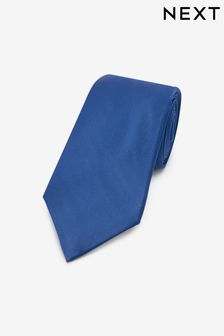 Electric Blue Recycled Polyester Twill Tie (T92118) | $14