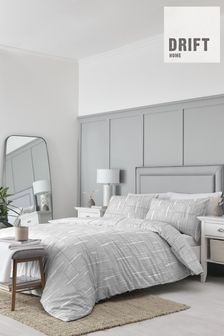 Drift Home Grey Linear Duvet Cover and Pillowcase Set (T92413) | ₪ 140 - ₪ 233