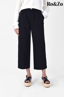 Ro&zo Black Denim Culotte Trousers (T92518) | 122 zł