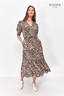 Sonder Studio Meadow Kleid mit floralem Print, Rot (T92651) | 29 €