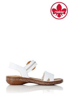 Rieker White Hook & Loop Sandals (T93337) | 74 €