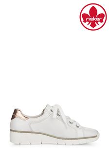 Rieker Womens White Lace Up And Zip Shoes (T93339) | 87 €