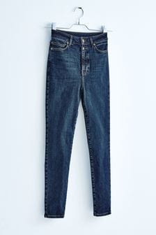 Чорнильно-блакитний - Власний. Ультрависокі джинси-скінні (T93456) | 1 597 ₴