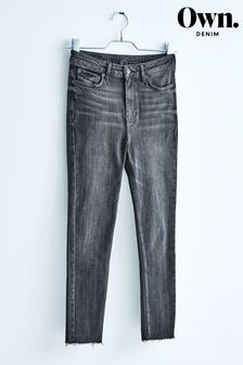 Grey High Waist 90s Ankle Skinny Jeans (T93460) | 33 €