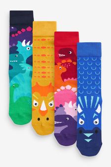 Bright Dinosaur 4 Pack Pattern Socks (T93476) | €13