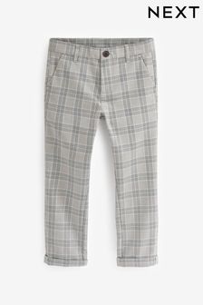 Gris moyen - Pantalon habillé à carreaux (3-16 ans) (T93575) | €14 - €22