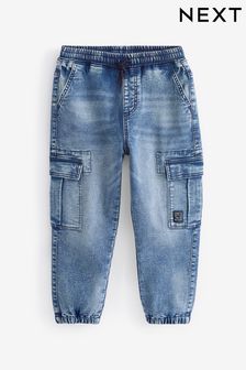 Cargo Jeans With Elasticated Waist (3-16yrs)