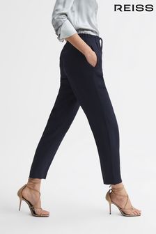 Reiss Navy Hailey Petite Pull On Trousers (T93982) | €140