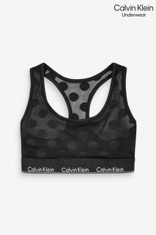 Calvin Klein Black Modern Cotton Unlined Bralette (T94217) | $70