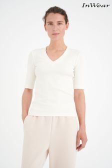 InWear White DagnaIW V T-Shirt (T94245) | ₪ 163