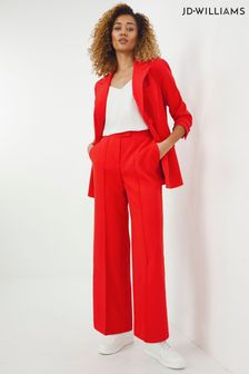Czerwone spodnie J.D. Williams z szerokimi nogawkami (T94335) | 111 zł