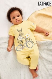 Amarillo - Pelele de bebé con cuello redondo y diseño cruzado con diseño animal de Fatface (T94379) | 26 € - 29 €