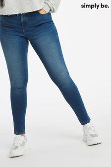 Simply Be Blue Vintage 24/7 Short Leg Skinny Jeans (T94671) | $40