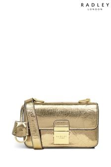 Radley London Gold Hanley Close Metallic Mini Flapover Crossbody Bag (T94761) | $253