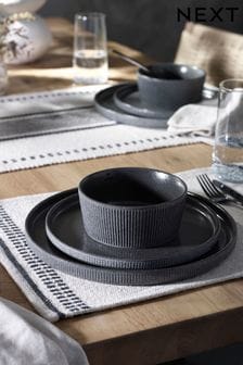 12 Piece Charcoal Grey Stamford Dinner Set (T95073) | €86