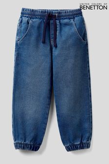 Benetton Denim Jeans mit Bündchen und Bindeband (T95107) | 20 €