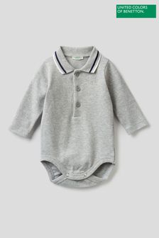 رمادي - قميص بولو لباس قطعة واحدة من Benetton (T95480) | 78 ر.ق