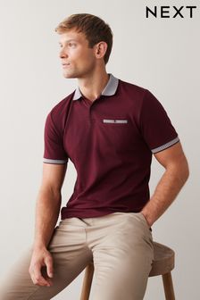 Burgundy Red Smart Collar Polo Shirt (T95941) | 36 €