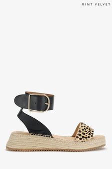 Mint Velvet Eloise Natural Animal Platform Sandals (T96022) | ₪ 508