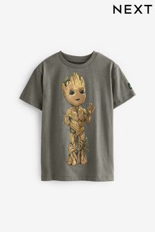 Guardians Of The Galaxy Groot Charcoal Grey Short Sleeve License T-Shirt (3-16yrs) (T96344) | €20 - €27