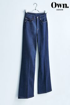 70s Blue - Own. High Waist Wide Leg Jeans (T96644) | kr663