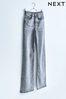 Own. Washed Grey High Waist Wide Leg Jeans (T96650) | MYR 274