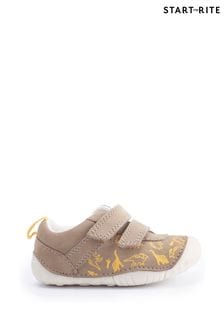 Start-Rite Baby Roar/Dinosaur Brown Leather First Walker Shoes (T96675) | €42