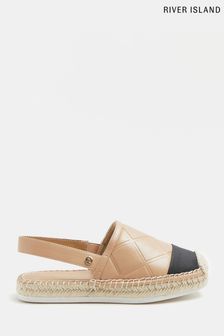 River Island Cream With Closed Toe Sling Espadrilles (T96910) | ₪ 149
