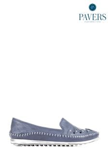 Azul - Zapatos de cuero sin cordones de Pavers (T97331) | 54 €