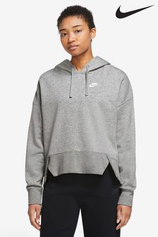 Nike Grey Club Fleece Longline Hoodie (T97848) | €35