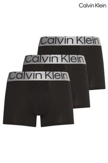 Zestaw 3 par czarnych obcisłych bokserek Calvin Klein Sustainable Steel (T98003) | 276 zł