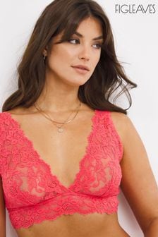 Figleaves Coral Pink Millie Lace Bralette (T98116) | 10 €