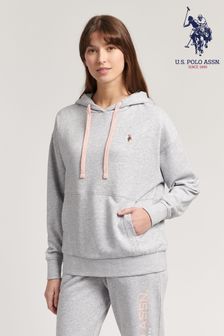 U.S. Polo Assn. Womens Grey Oversized Hoodie (T98249) | ₪ 233