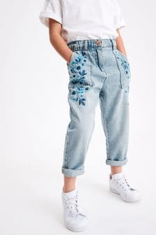 Blue Denim Embrodiered Jeans (3-16yrs) (T98545) | BGN 46 - BGN 60